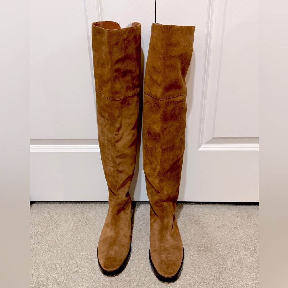 J.Crew Suede over the knee Suede Riding Boots like new BA770 sz 9 - Picture 8 of 9